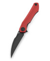 Bestech Ivy Folding Knife Red G10 Handle 14C28N Plain Edge Black Stonewash Finish BG59D