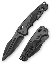 Trivisa Intruder-05 Folding Knife Black Titanium/Damascus G10