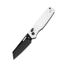 Kizer Task Folding Knife White G10 Handle Nitro-V Sheepsfoot Plain