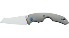 Fox Virtus Folding Knife Bead Blast Titanium Handle Becut Plain Edge FX-541 TI
