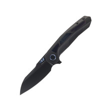 Remette Knives RT-Kestrel Knife DLC Titanium Handle Timascus Inlay DLC S35VN Blade RTPO-E