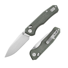 CMB Explorer Folding Knife Black Micarta Handle 14C28N Plain Edge