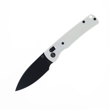 フォン Miguron Vakor Axis Lock Folding Knife White G10 Handle PVD 14C28N