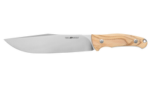 Viper Trail BC Fixed Blade Knife Natural Olive Wood Handle N690 Plain Edge Satin Finish VT4068UL