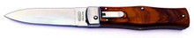 Mikov Predator Side Opening Auto Knife Brown Wood Handle 420 Plain Edge 241-ND-1/KP