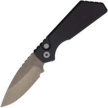 Protech Strider Pt Auto Knife Black Aluminum Handle Magnacut Plain