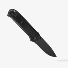 Flytanium Arcade Lite Shark Lock Folding Knife Smoke Black Poly Handle Black DLC AUS-10 A Drop Point Blade 1395SB