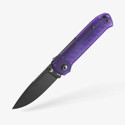 Flytanium Arcade Lite Shark Lock Folding Knife Atomic Purple Handle AUS-10A Drop Point Black DLC Blade 1395PB