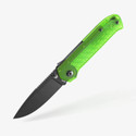 Flytanium Arcade Lite Shark Lock Folding Knife Digital Green Poly Handle AUS-10A Drop Point Black DLC Blade 1395GB