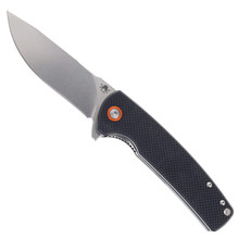 Klaken Knives Kael Folding Knife Black G10 Handle 440C Plain Satin Blade J321-Kael-Blk