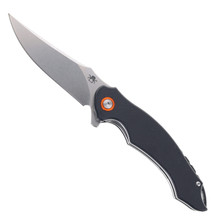 Klaken Knives Corvus Folding Knife Black G10 Handle D2 Plain Edge Satin Finish J307-Corvus-BLK