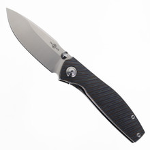 TwoSun Folding Knife Fire Titanium Handle K110 Plain Edge TS576