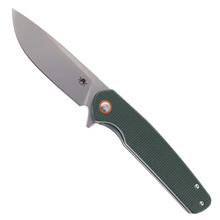 Klaken Knives Varek Folding Knife Green Micarta Handle D2 Plain Edge Satin Finish J326-Varek-Green