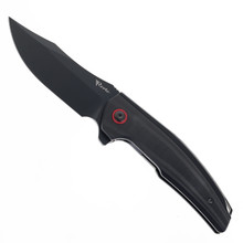 Reate Knives Jack Jr. Folding Knife IIntegral Aluminmum/Carbon Fiber Handle S30V Black DLC Blade Red Pivot
