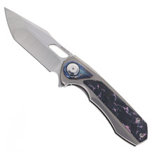Remette Knives RT-Saker Falcon Folding Knife Titanium and Pink Carbon Fiber Handle M390 Blade Steel ASTP-3