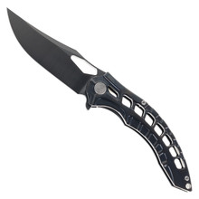 Miguron Geloty Folding Knife Black Crystal Titanium Handle Vanax