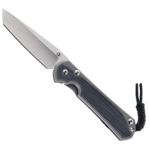 Chris Reeve Large Sebenza Folding Knife Black Micarta Inlay Glass Blasted Tanto Blade L31-1232