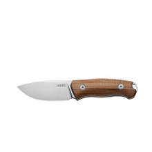 MKM Small Lov Fixed Blade Knife Santos Wood Handle M390 Drop Point Plain Edge Satin Finish SL-S