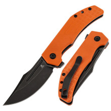 Tenable Orion Folding Knife Orange G10 Handle 14C28N Clip Point