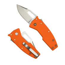 Demko Nano Shark Folding Knife Orange GRN Handle Stonewashed Clip