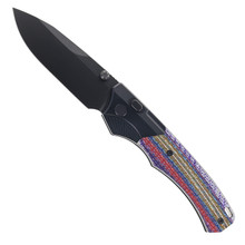 Remette Knives Folding Knife Color Titanium/Carbon Fiber Handle M390 Plain Black DLC Finish WD107-TNC