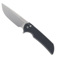 Pro-Tech Mordax Button Lock Folding Knife Solid Black Aluminum