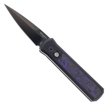 Pro-Tech Godson Automatic Knife Black Aluminum Handle w/ Violet