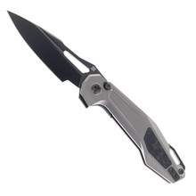 Ketuo Griffin V3 Folding Knife Titanium/Copper Foil Handle M390 Harpoon Spear Point Plain Black Blade