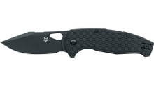 Fox Kita Folding Knife Black FRN Handle Niolox Plain Black Blade