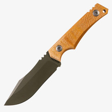 Tactile Knife Co Osprey Fixed Blade Knife Natural Micarta Handle Magnacut Green Cerakote Finish Boltatron Sheath 20-OB-MCSG-RMNA