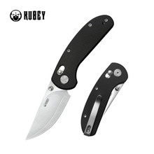 Kubey Sparrow Folding Knife Black G10 Handle AUS-10 San Mai Drop
