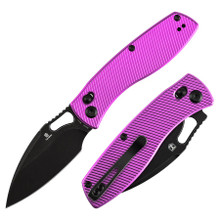 Tenable Heron Folding Knife Purple Aluminum Handle Nitro-V Plain