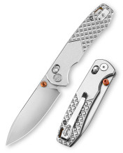 Trivisa Knives Dragonfly-O Axis Lock Folding Knife 2.99'' M390 Steel Pearl-Style Blade Titanium Handle JM03-OT-M