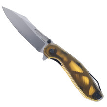 Ketuo Syndicate Folding Knife Yellow PEI Handle M390 Blade Satin Blade