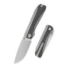 KB Zephyr Folding Knife Gray/Black Titanium/Carbon Fiber Handle