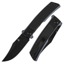 Tenable Bison Folding Knife Black/Gray G10 Handle Nitro-V Clip
