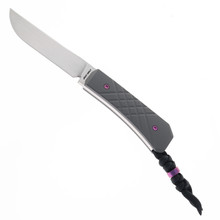 Jack Wolf Pioneer Fixed Blade Knife Dark Blast Titanium Cross
