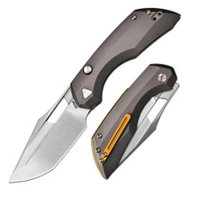 Artisan Cutlery Mousebird Folding Knife Dark Gray Titanium/Gold