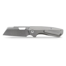 Vosteed Nip-L Left Carry Folding Knife Gray Titanium Handle Elmax