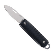 James Brand The Elko Folding Knife Black/SS Aluminum Handle 12C27 Drop Point Plain Edge Satin Finish KN132264-00
