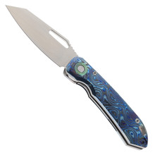 TwoSun Folding Knife Zirconium Damascus Handle M390 Plain Edge