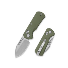 GEO Belluf Folding Knife Green G10 Handle M390 Drop Point Plain
