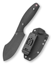 Trivisa Pumpkin-BM Fixed Blade Knife Black Micarta Handle 14C28N