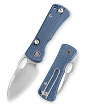 Trivisa Andromeda-LM Folding Knife Blue Micarta Handle 14C28N Drop