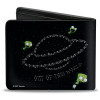 Invader Zim GIR Out of This World Star Spaceship Poses Black/White - Bi-fold Wallet