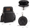 Wrangler Crossbody Cell Phone Purse 3 Zippered Compartment with Coin Pouch - Black