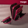 Wrangler Crossbody Cell Phone Purse 3 Zippered Compartment with Coin Pouch - Hot Pink