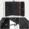 Wrangler Studded Accents Tri-fold Key-Chain Wallet - Coffee