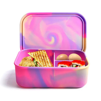 Pink Tie Dye -  Silicone Bento Lunch Box