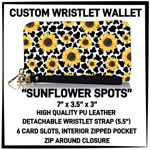 Sunflower Spots - Wristlet Wallet